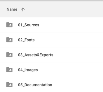 Designer folder structure